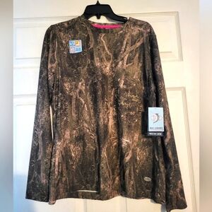 NWT Reel legends moisture wicking and upf 30 long sleeve tee women's size large